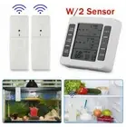 1set Wireless Freezer Thermometer 2 Remote Sensors Alarm Digital Display Clock