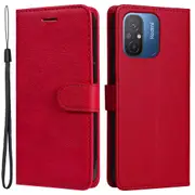 For Xiaomi Redmi 12C 4G/11A 4G PU Leather Phone Case Flip Stand Solid Color Wallet Cover