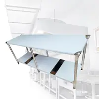 在飛比找松果購物優惠-【家購】2.5尺X6二層圓角304不鏽鋼桌/料理桌/工作桌/