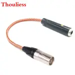 THOULIES HIFI 單晶銅 6.35MM TRS 3PIN 母頭轉 4PIN XLR 平衡公頭音頻適配器電纜 X