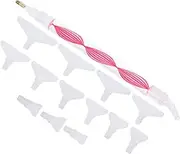 jojofuny 1 Set Ergonomic Diamond Drawing Pens Flexible Drill Tool for DIY Crafting Nail Art Bead Includes Curved Straight Tips for Diamond Dotting