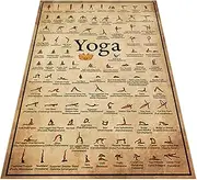 Gatuida Yoga Poster Workout Poster Pose Yoga Stick Yoga Poster Yoga Charts Posters Yoga Exercise Posters Gym Posters Vintage Yoga Pose Picture Laminated Fitness Canvas Yoga Class