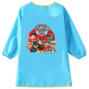 Kids Children Boys Blue Waterproof Bibs Protective Art Smock Shirts 2-12yr