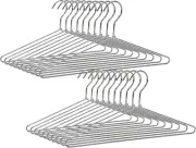 Solid Heavy Duty Metal Shirt Coat Hangers, Stainless Steel Clothes Hanger with P