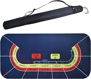 TX GIRL Texas Hold'em Blackjack Layouts 21 Points Casino Baccarat Poker Tablecloth Water Resistant Suede Rubber Poker Table Game Mat (Size : 180 * 90cm)