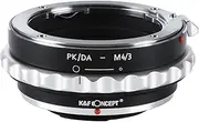 [K&F Concept] Lens Mount Adapter for Pentax PK/DA Lens to M4/3 Mount Camera, fit Olympus Pen & OM-D, Panasonic G, GF, GX & GH, Blackmagic Design Cinema Camera