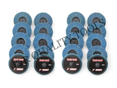 20 New VCT 2" Roll & Lock 80 Grit Flap Discs Grinding Sanding Wheels