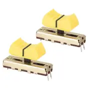 35mm Straight Slide Potentiometer B50K Ohm Yellow Black Knobs 2pcs