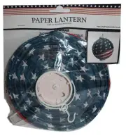 Patriotic Light Up Hanging Paper Lantern