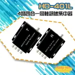 昌運監視器 HD-401L 4路四合一同軸高清訊號集中器+中繼延長器 可達150米 1080P【夏日限時優惠中 再享點數回饋】