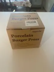 Meykers Porcelain Burger Press 5" Hamburger Patty Press Burger Mold Ring NIB