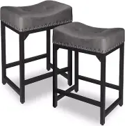 Counter Height Bar Stools Set of 2, Bar Stools for Kitchen Counter, 24 Inch Coun