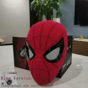 Mascara Spiderman Headgear Cosplay Moving Eyes Electronic Mask Spider Man 1:1 Remote Control Elastic Toys For Adults Kids Gift Ring Version