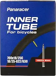 Panaracer Bicycle Tube, Presta Valve, Many Different Sizes, 33-40-48-60-80 mm valves, Single or Two Pack