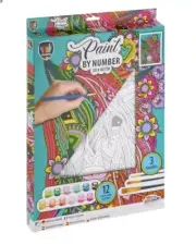 Legind Grafix - Paint by Number Unicorn Canvas-30x40cm +12 Paints