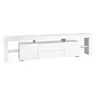 TV Cabinet Entertainment Unit Stand RGB LED Gloss Furniture 200cm White Artiss