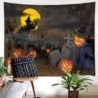 Yellow Moon Pumpkin 3D Wall Hang Cloth Tapestry Fabric Decorations Decor