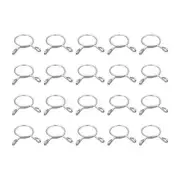 Fuel Line Hose Clips, 20pcs 13mm 304 Stainless Steel Tube Spring Clamps(Silver)