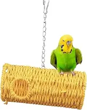 Bird Swing - Bird Parrot Tent,Woven Hangable Habitats Tunnel Accessories Toys for Parrot Cockatiel Lovebird Finch Conure Hamster