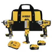 DEWALT DCK302P2 20V MAX XR BL Li-Ion 3-Tool Automotive Combo Kit (2) 5 Ah New