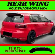 Rear Wing Spoiler For TSI TDI Volkswagen Golf MK6 Gloss Black Trunk Boot (08-12)