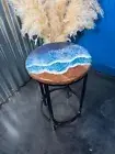 15" One-of-a-Kind Epoxy Coffee Table Top Handmade Custom Resin Table with River