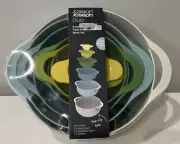 Joseph Joseph Duo 6-Piece Compact Food Preparation Set with Mixing Bowls New