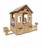 NEW Lifespan Kids Teddy Cubby House in Natural Timber Outdoor Play House