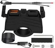 Motorcycle Charging Adapter - Motorcycle USB Charger Kit | Motor Cycle Handlebar Chargers | Quick Disconnect, ON Off Control, Double Port Power Adapters for Riding, Camping Travel - 1set