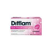 Difflam Strawberry Sugar Free 16 Lozenges