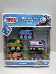 *Damaged Box* Thomas & Friends Push Along Trains 5 pack Percy Kana Nia Diesel #Q