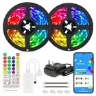 RGBW Bluetooth Music APP 32.8FT LED Strip Lights RGB+Cool White 6000K 4 Color...