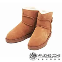 在飛比找momo購物網優惠-【WALKING ZONE】經典迷你雪靴短靴 女鞋(棕)