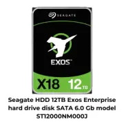 Seagate HDD 12TB Exos Enterprise hard drive disk SATA 6.0 Gb model ST12000NM000J