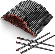 Gerrii 200 Pieces Disposable Angled Eyebrow Brushes Bulk Brow Tint Brushes Eye Makeup Brush Eyeliner Brush Tinting for Women Girls Salon Beauty Cosmetic Make up Tool Esthetician Supplies(Black)