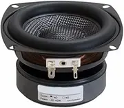 1Pc Speaker 4 Inch Subwoofer Deep Bass HiFi 40W 4/8Ohm Woofer Subwoofer Glass Fiber Woven Basin Loudspeaker Subwoofer Car Audio (Size : 4Ohm Squre)