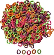 500 PCS Hair Ties Headbands Baby Girls Elastic Headbands Multicolor Colorful Small Rubber Bands Ponytail Holder (500, Stripe color, 1.5CM)