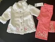 NWT Infant 6-12 m Gymboree SNOWFLAKE GLAMOUR 2pc Microfiber Fur COAT & PANTS Set