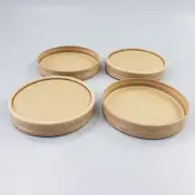 Coppetta Round Kraft Paper To Go Cup Lid - Fits 4 oz - 50 count - Restaurantware