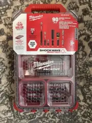Milwaukee PACKOUT CASE 48-32-5157 SHOCKWAVE 90pc Impact Driver Bit Set - NIB