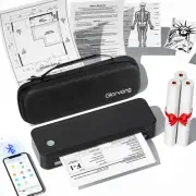 Inkless Portable Printer for Travel, Wireless Thermal Printer Supports 8.5 x ...