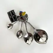 Ganz Measuring Spoons Birds Leaf Design Baking Theme Avian Cottagecore New