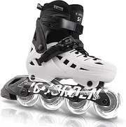 Inline Skates for Kids Girls and Boys, 4 Sizes Adjustable Roller Skates with Full Light Up Wheels for Women Men, Durable Outer Shell, Roller Skates 4-12 Adults