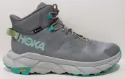 Mens HOKA ONE Mens HOKA Trail Code GTX Grey Aqua Blue Hiking Boots Size 10.5