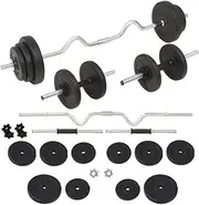 Barbell and Dumbbell Set Fitness Exercise Weightlifting 30/60/60.5kg vidaXL