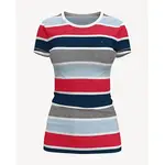 TOMMY HILFIGER 條紋短T恤合身版型 女裝 短袖 短T-SHIRT 圓領 T79600 紅色(現貨)【送禮首選★APP下單點數4倍送】