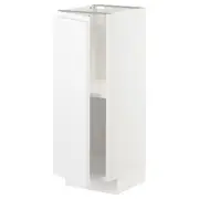 METOD base cabinet with shelves, white/Voxtorp matt white, 30x37x80 cm