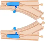 N Scale Track Accessories Wooden Train Tracks Bridge Pieces Safe Sustainable for Kids' Play and Learning