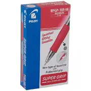 Pilot BPGP Retractable Ballpoint Pen 1.0mm Red 12 Pack