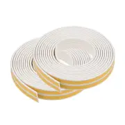 Foam Tape Adhesive Weather Stripping 9mm Wide 2mm Thick, 2.5M Long White, 2Pcs